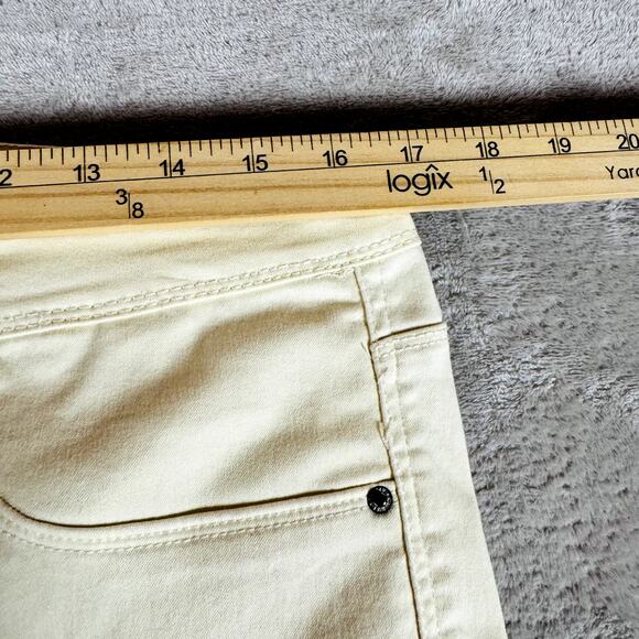 Curve Appeal Jeans Womens 14 Pale Yellow Denim Minimalist Jeggings High Rise - Picture 9 of 11